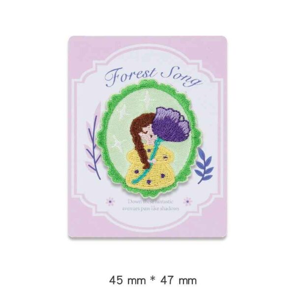 'Forest Song' Self - Adhesive Embroidered Patch 4pcs