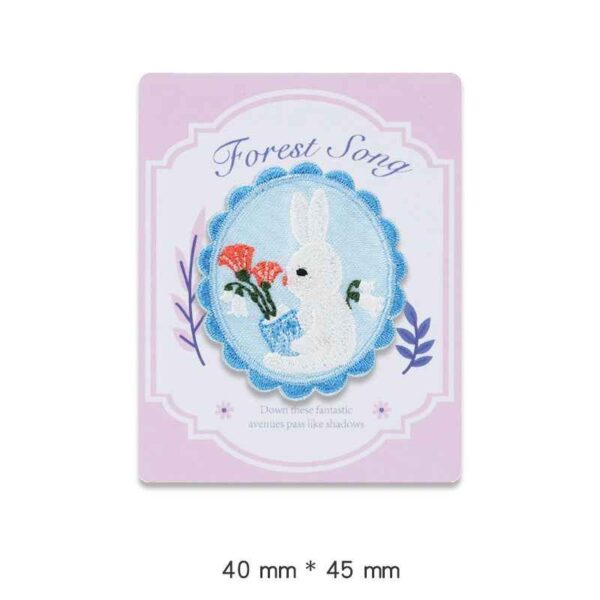 'Forest Song' Self - Adhesive Embroidered Patch 4pcs