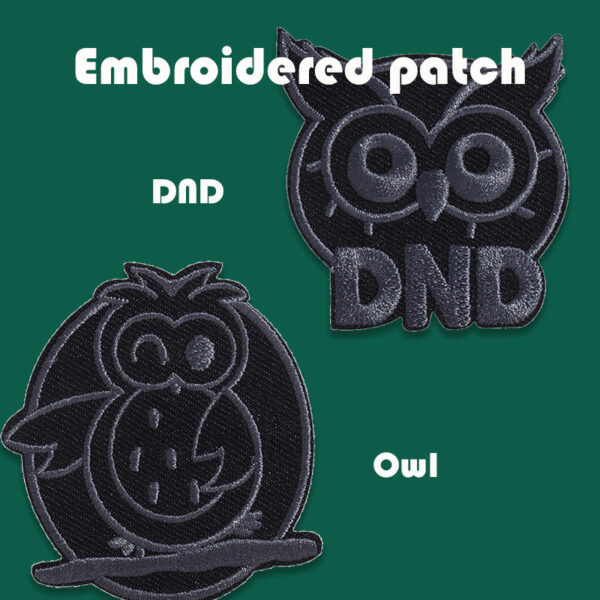 Self-Adhesive Black Embroidered Badge Patches for Down Jackets 16 Pack - Image 4