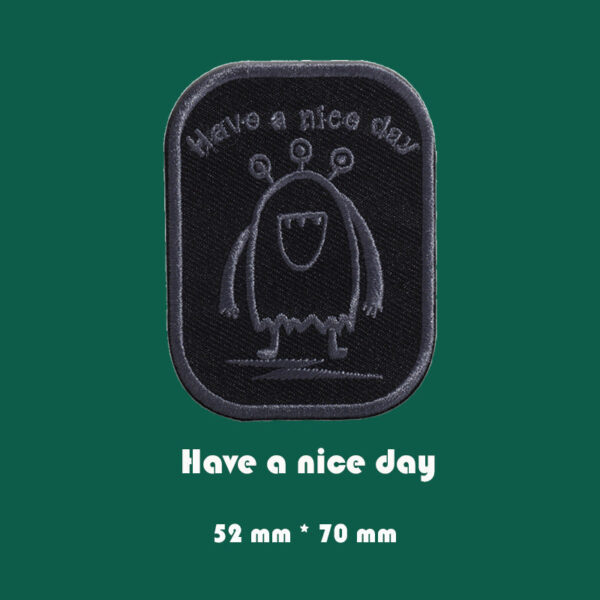 Self-Adhesive Black Embroidered Badge Patches for Down Jackets 16 Pack - Image 12