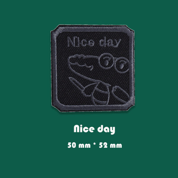 Self-Adhesive Black Embroidered Badge Patches for Down Jackets 16 Pack - Image 16