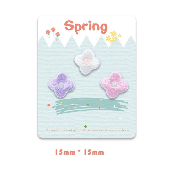 Self-Adhesive Spring Flower Embroidered Patches 12 Pack - Image 5