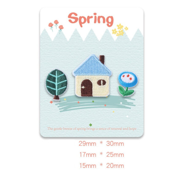 Self-Adhesive Spring Flower Embroidered Patches 12 Pack - Image 3