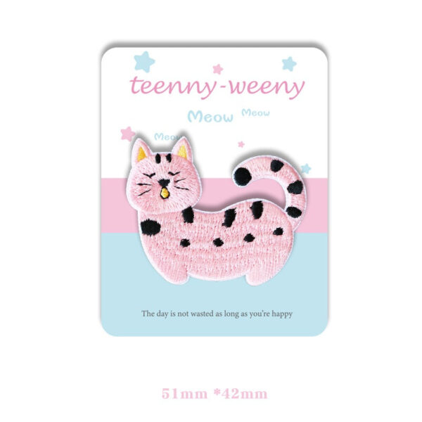 Dopamine Kitten Self-Adhesive Embroidered Patches 5 Pack - Image 2