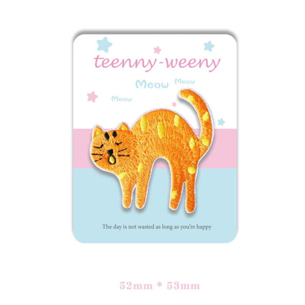 Dopamine Kitten Self-Adhesive Embroidered Patches 5 Pack - Image 3
