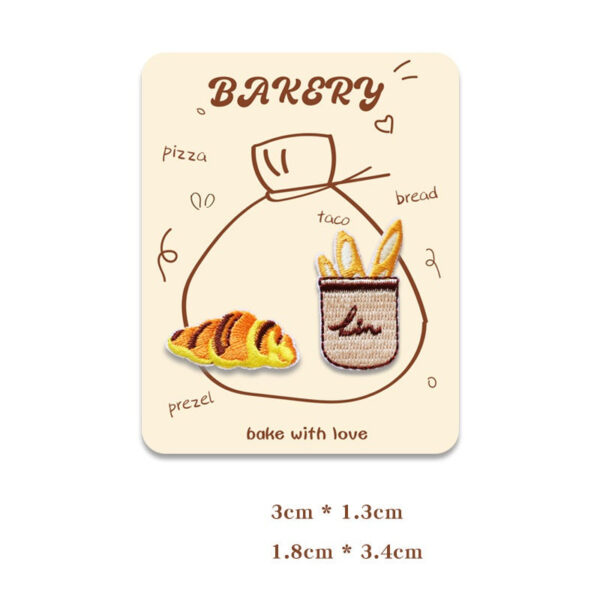Mini Baking-Themed Embroidered Patches for Phone Case 12 Pack - Image 7