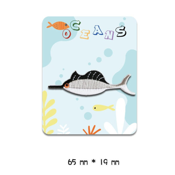 Self-Adhesive Marine Ocean Animal Embroidered Patches 8 Pack - Image 7