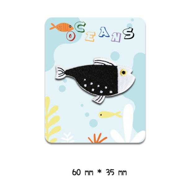 Self-Adhesive Marine Ocean Animal Embroidered Patches 8 Pack - Image 3