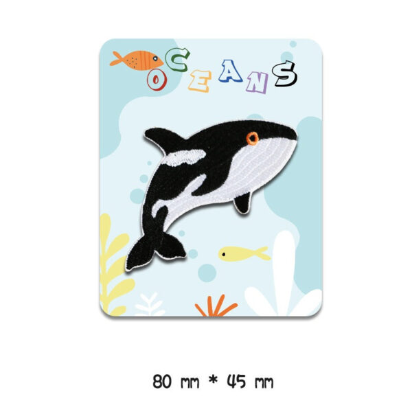 Self-Adhesive Marine Ocean Animal Embroidered Patches 8 Pack - Image 4