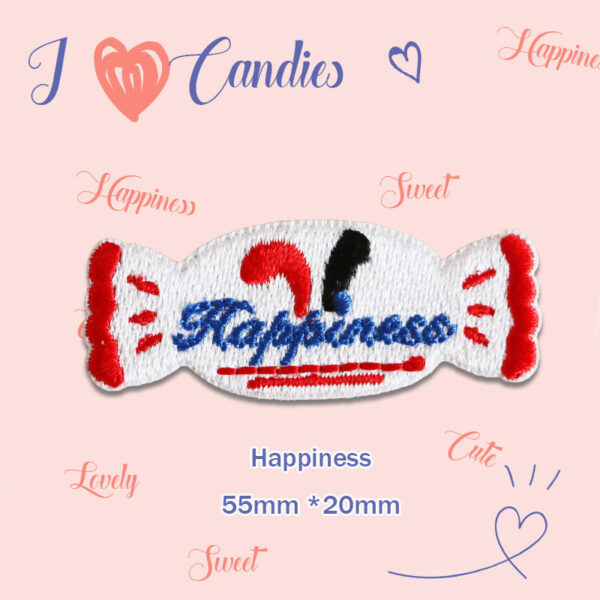 55mm Candy Self-Adhesive Embroidered Patches 8 Pack(4 Colors) - Image 6