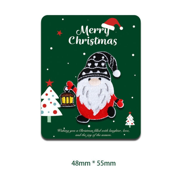 Festive Merry Christmas Self-Adhesive Embroidered Decoration Patches 11 Pack - Image 8