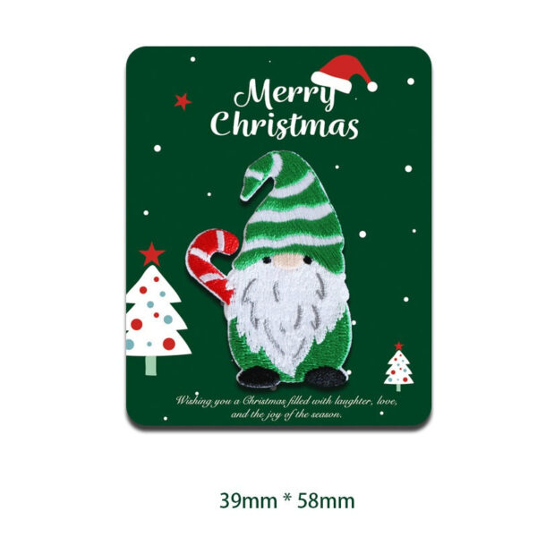 Festive Merry Christmas Self-Adhesive Embroidered Decoration Patches 11 Pack - Image 4