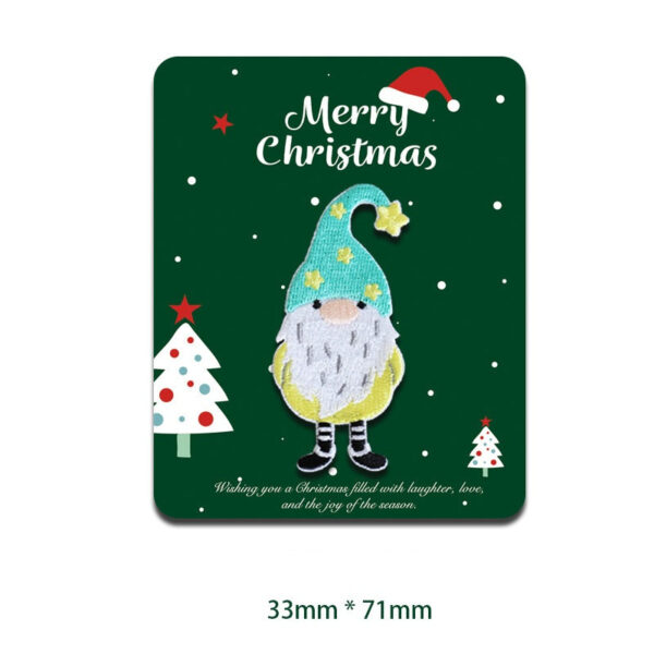 Festive Merry Christmas Self-Adhesive Embroidered Decoration Patches 11 Pack - Image 7