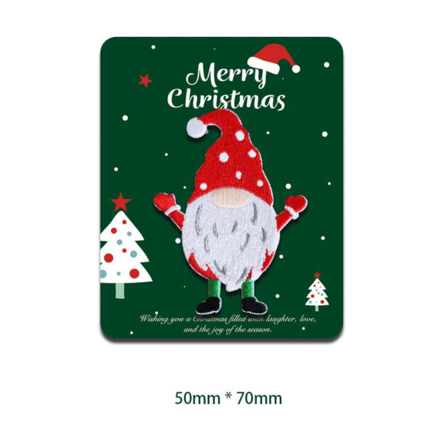 Festive Merry Christmas Self-Adhesive Embroidered Decoration Patches 11 Pack - Image 9