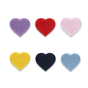 15 Colors Love Heart Self-Adhesive Embroidered Patches 30 Pack(Small + Large)