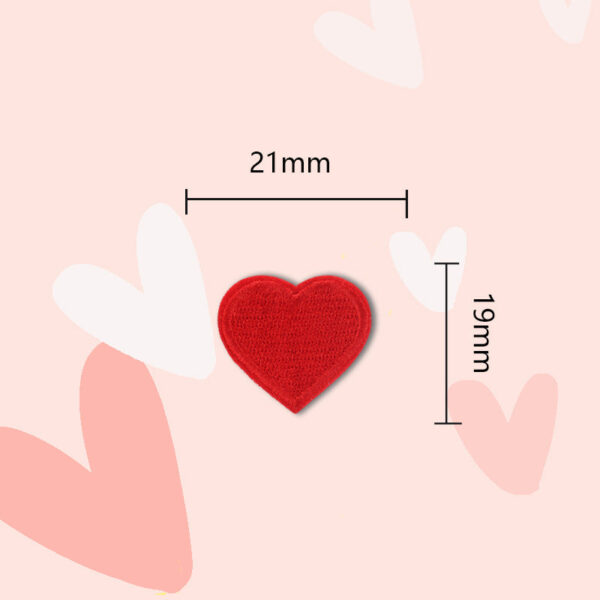 15 Colors Love Heart Self-Adhesive Embroidered Patches 30 Pack(Small + Large) - Image 11