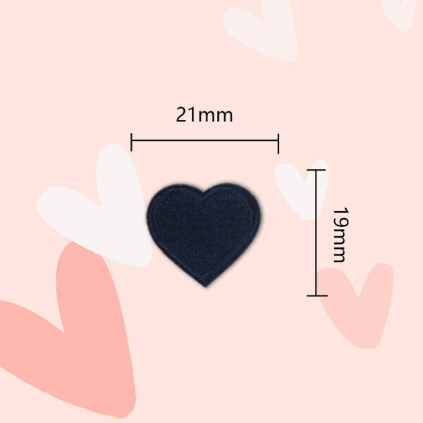 15 Colors Love Heart Self-Adhesive Embroidered Patches 30 Pack(Small + Large) - Image 4