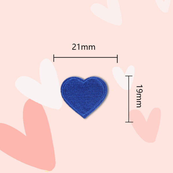15 Colors Love Heart Self-Adhesive Embroidered Patches 30 Pack(Small + Large) - Image 10