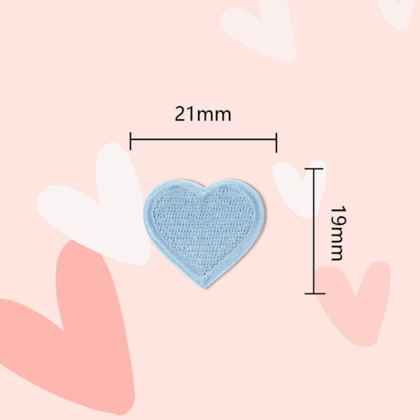 15 Colors Love Heart Self-Adhesive Embroidered Patches 30 Pack(Small + Large) - Image 7