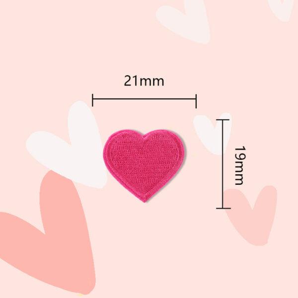 15 Colors Love Heart Self-Adhesive Embroidered Patches 30 Pack(Small + Large) - Image 17