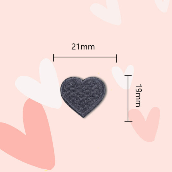15 Colors Love Heart Self-Adhesive Embroidered Patches 30 Pack(Small + Large) - Image 12
