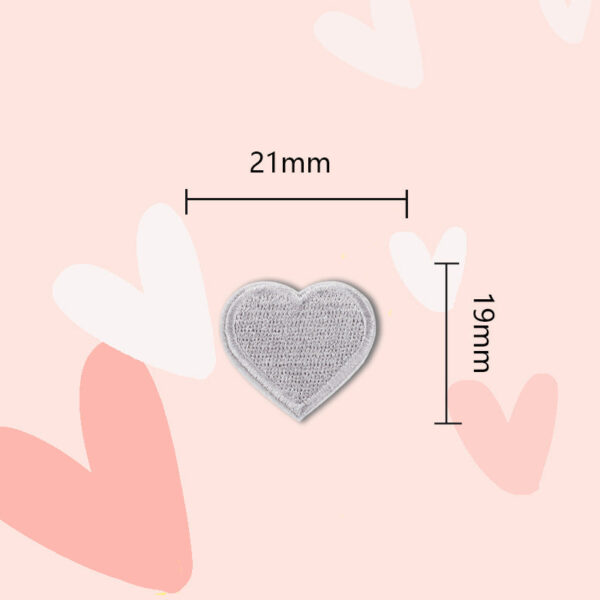 15 Colors Love Heart Self-Adhesive Embroidered Patches 30 Pack(Small + Large) - Image 16