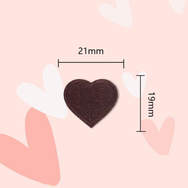 15 Colors Love Heart Self-Adhesive Embroidered Patches 30 Pack(Small + Large) - Image 14