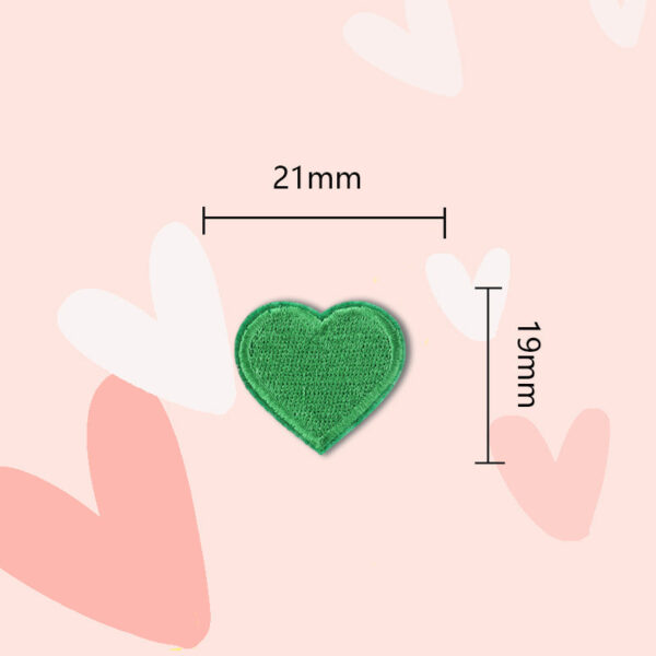 15 Colors Love Heart Self-Adhesive Embroidered Patches 30 Pack(Small + Large) - Image 15