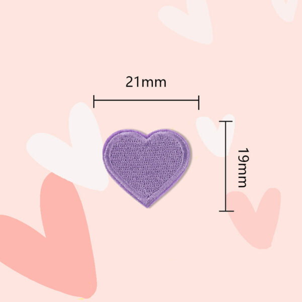 15 Colors Love Heart Self-Adhesive Embroidered Patches 30 Pack(Small + Large) - Image 5