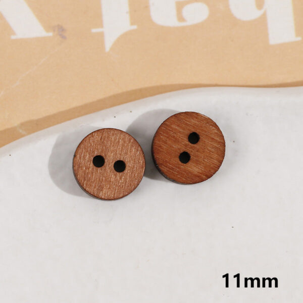 Wooden Small Panda and Fish Round Two-hole Buttons 20 Pack(10 Styles) - Image 2