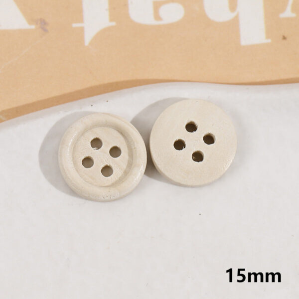 Wooden Small Panda and Fish Round Two-hole Buttons 20 Pack(10 Styles) - Image 8